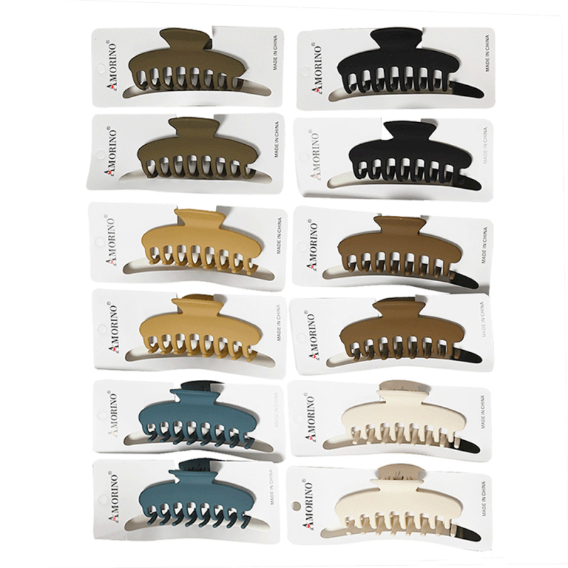 CONFEZIONE DI 12 CLIP PER CAPELLI SMERIGLIATO - YN22104D455