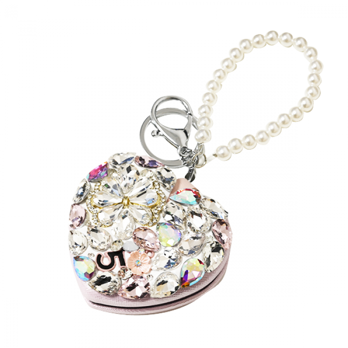 MINI SPECCHIO TRUCCO CUORE CON STRASS - OMQ24120A833