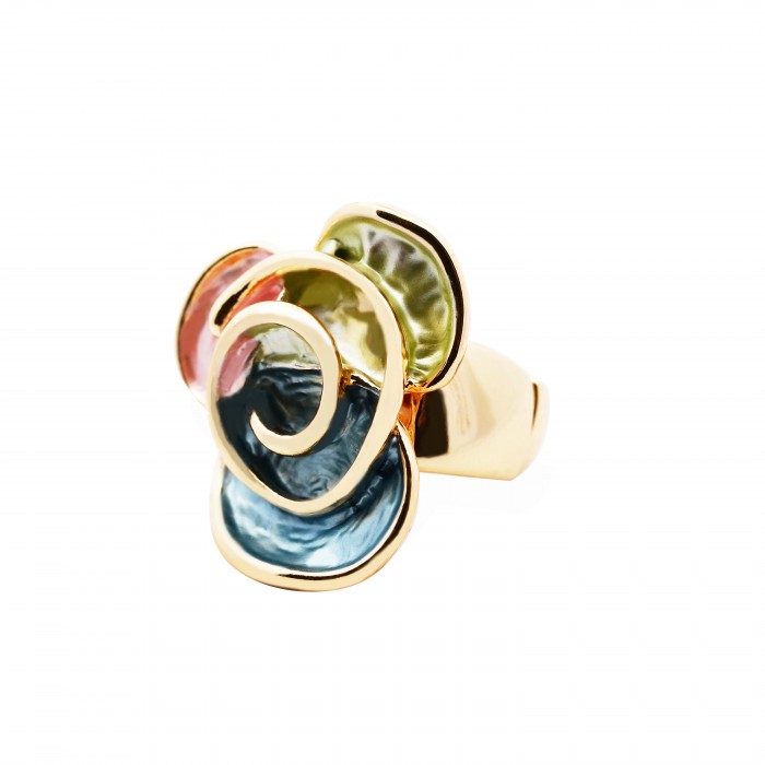 ANELLO FIORE ELASTICO SMALTATO - SW24464A176