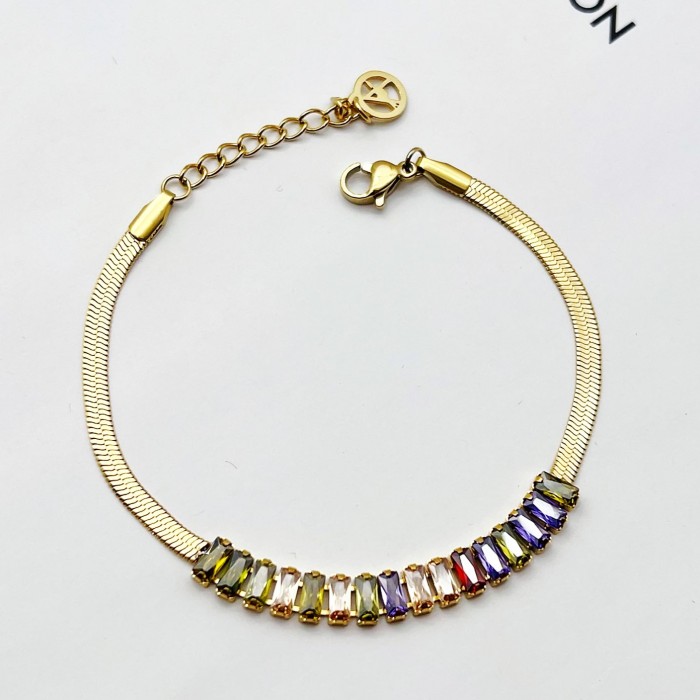 BRACCIALE CATENA SNAKE CON ZIRCONIA - AG223572B98