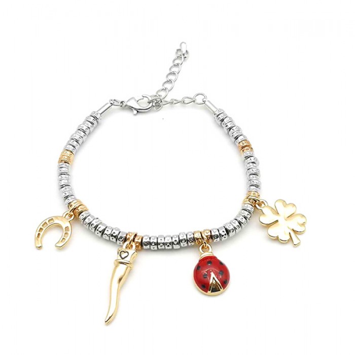 BRACCIALE PEPITE CON CHARMS PORTAFORTUNA - AJJ1418496A1