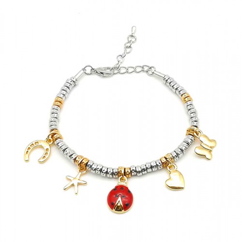 BRACCIALE PEPITE CON CHARMS COCCINELLA - AJJ5827496D10