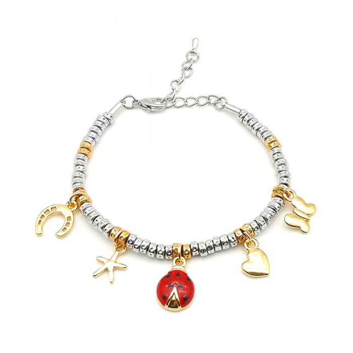 BRACCIALE PEPITE CON CHARMS COCCINELLA - AJJ5827496D10