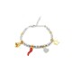 BRACCIALE NATALE PEPITE CON CHARMS CUORE STRASS - AJJ865920B55