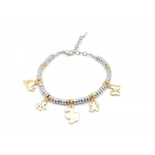 BRACCIALE PEPITE CON CHARMS ANIMALI - AJJ9832496