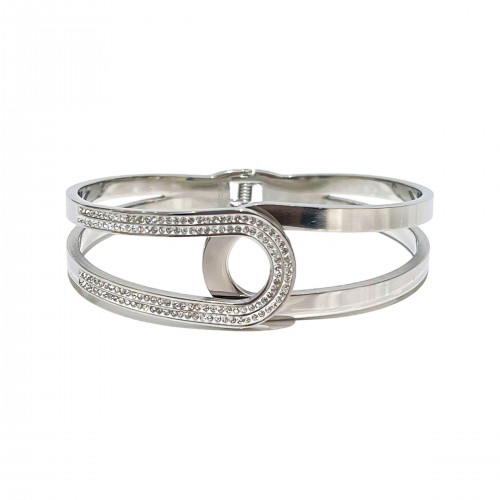 BRACCIALE RIGIDO A MOLLA CON STRASS - DH22100D340 