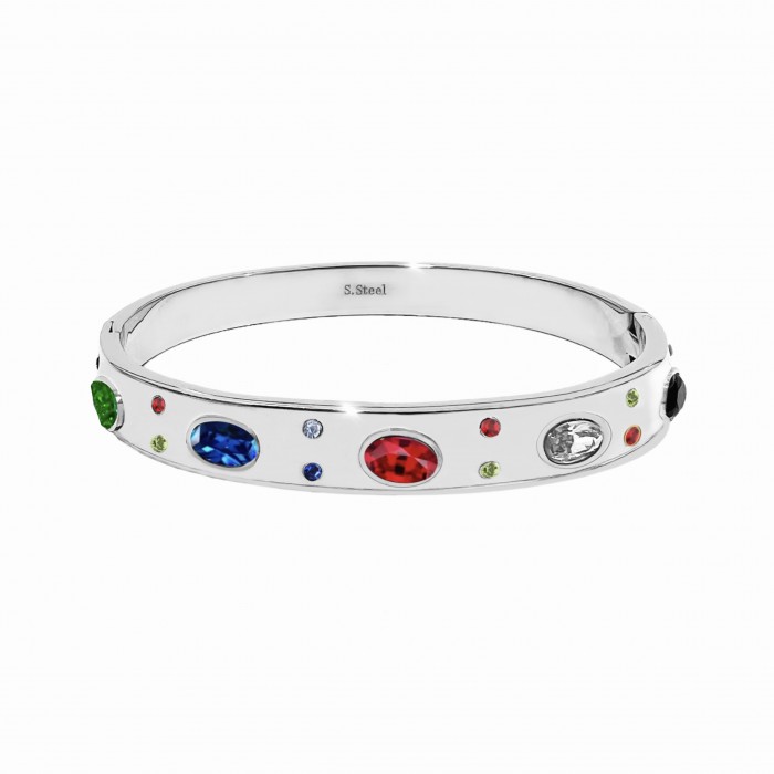 BRACCIALE RIGIDO SMALTO CON ZIRCONIA - DH22100D347