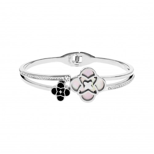 BRACCIALE RIGIDO A MOLLA CON FIORE - DH22100D354