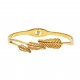 BRACCIALE RIGIDO A MOLLA CON FOGLIA - DH2288D313 