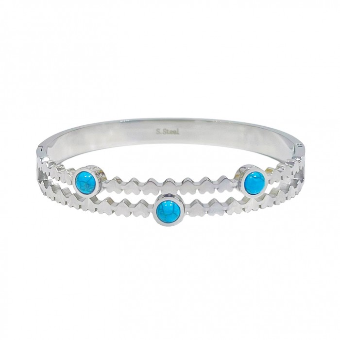 BRACCIALE RIGIDO CON PIETRA - DH2296D326