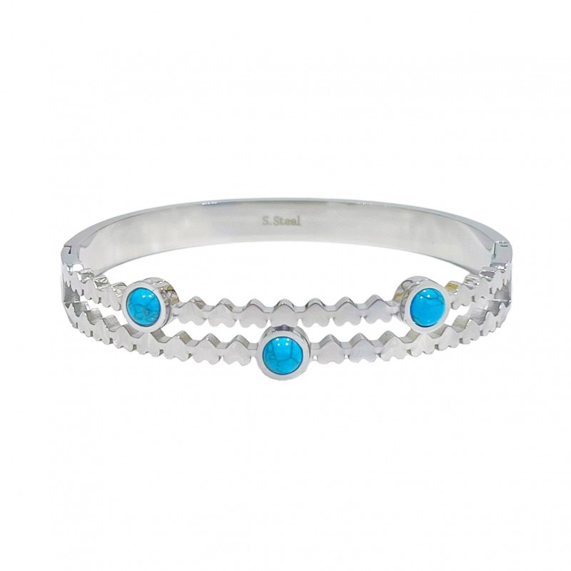 BRACCIALE RIGIDO CON PIETRA - DH2296D326