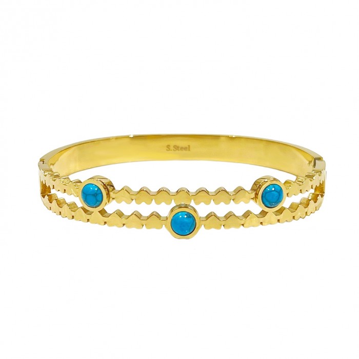 BRACCIALE RIGIDO CON PIETRA - DH2296D326