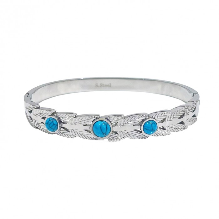 BRACCIALE RIGIDO CON PIETRA - DH2296D327