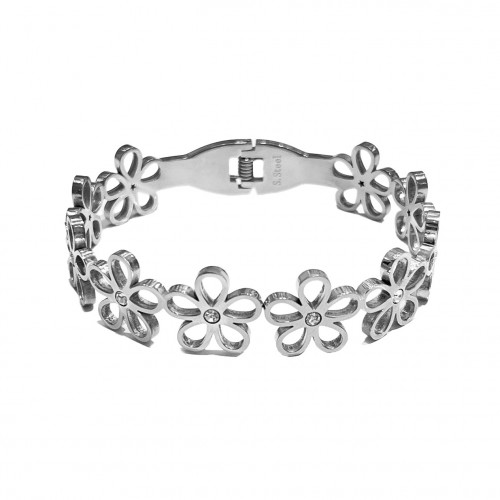 BRACCIALE RIGIDO A MOLLA CON FIORE - DH2296D346