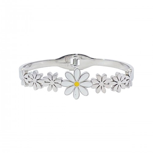 BRACCIALE RIGIDO A MOLLA CON FIORI - DH2380E536