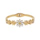 BRACCIALE RIGIDO A MOLLA CON FIORI - DH2380E536