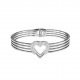 BRACCIALE RIGIDO A MOLLA CON CUORE - DH2380E539