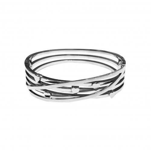 BRACCIALE RIGIDO TRAFORATO CUORE - DH2388E527