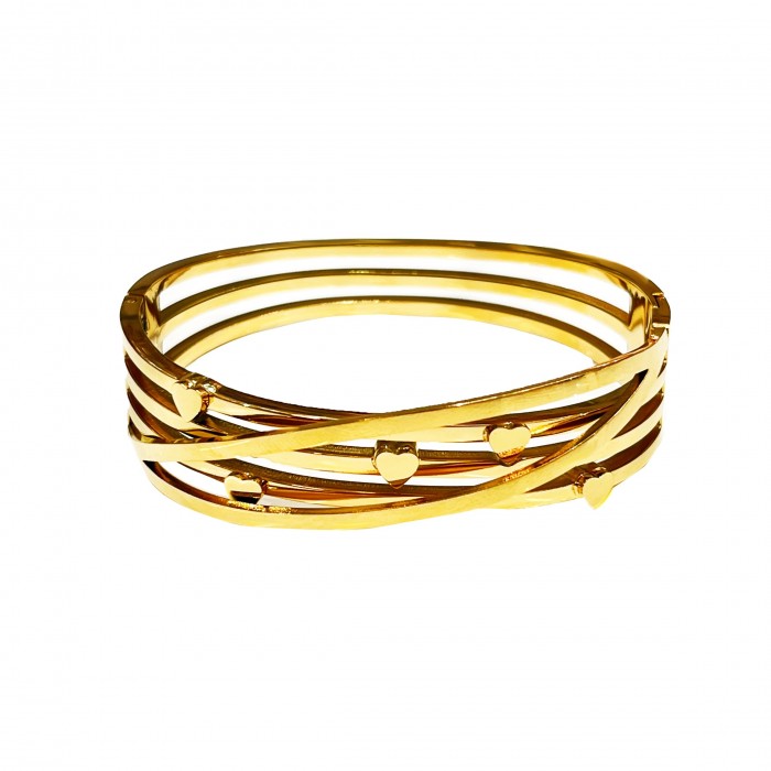 BRACCIALE RIGIDO TRAFORATO CUORE - DH2388E527