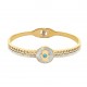 BRACCIALE RIGIDO A MOLLA CON MADREPERLA - DH2388E528