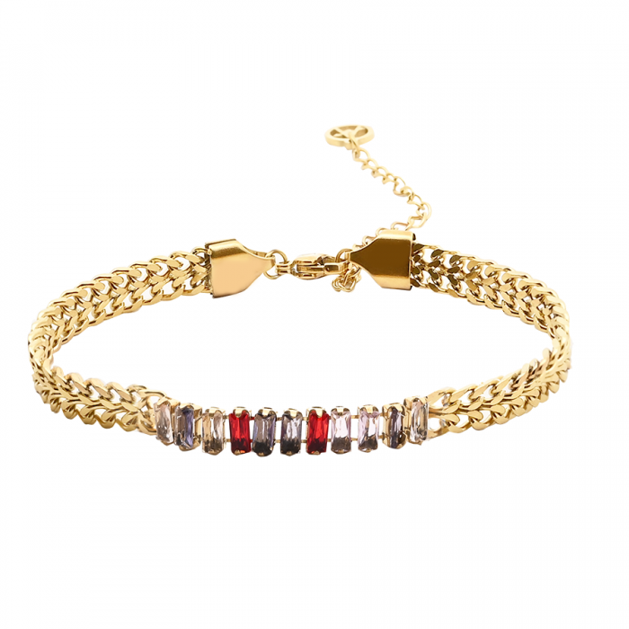 BRACCIALE CATENA CON ZIRCONIA - DY2262084D29/37