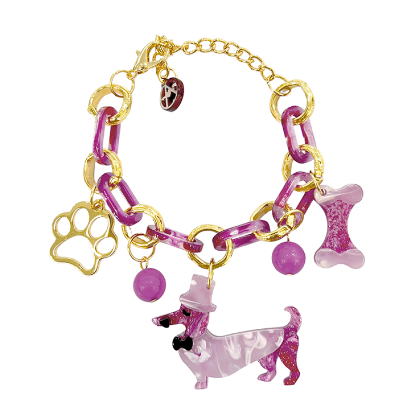 BRACCIALE IN RESINA CON CHARMS CANE - FT2260D306