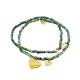 SET DI 2 BRACCIALI ELASTICI CON CIONDOLI CUORE E PERLA - GD23150E833