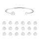 BRACCIALE INIZIALE SEMIRIGIDO REGOLABILE CON STRASS - JN201224464C34 ARG