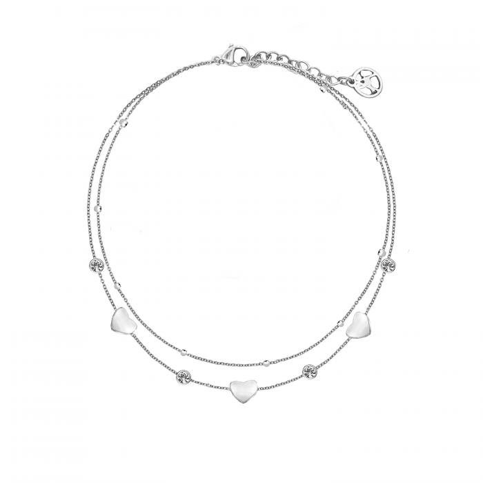 BRACCIALE DOPPIO FILO CON CUORE - JN223968C22