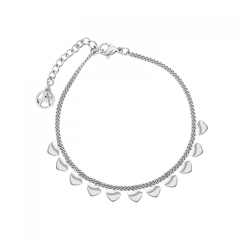 BRACCIALE CATENA GOURMETTE CON CUORE - JN2262864D31