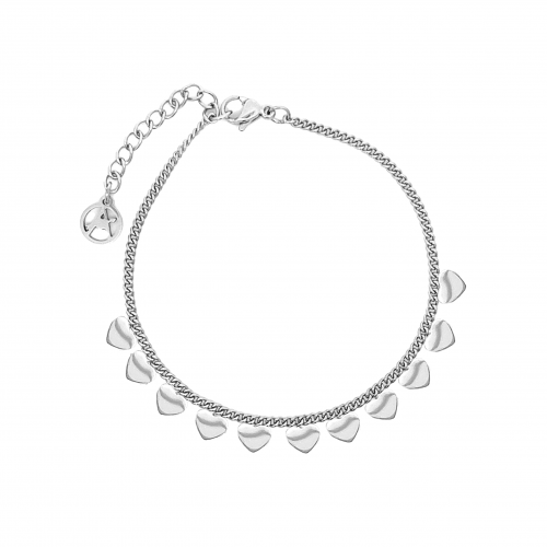 BRACCIALE CATENA GOURMETTE CON CUORE - JN2262864D31