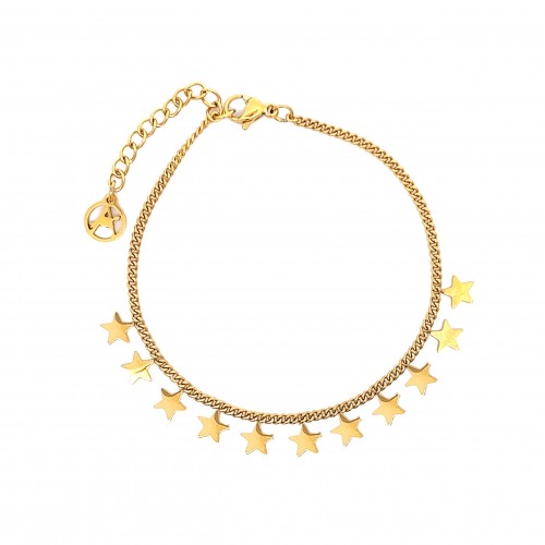 BRACCIALE CATENA GOURMETTE CON STELLE - JN2262864D32