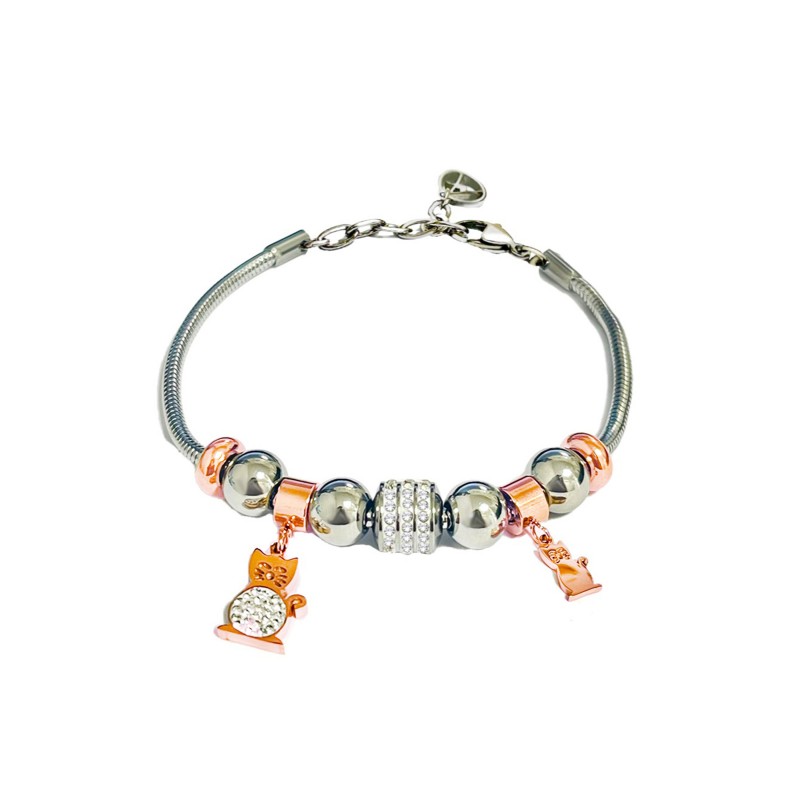 BRACCIALE CON CHARMS GATTO - JN2273D309