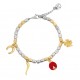 BRACCIALE PEPITA CON CHARMS PORTAFORTUNA -  JN23108E160