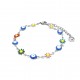 BRACCIALE CON MARGHERITE E OCCHIO GRECO - JN23472F152