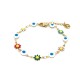 BRACCIALE CON MARGHERITE E OCCHIO GRECO - JN23472F152