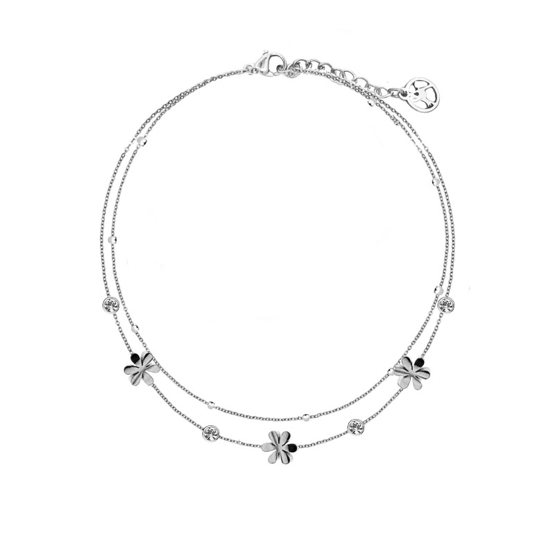 BRACCIALE DOPPIO FILO CON FIORE - JN23688E844