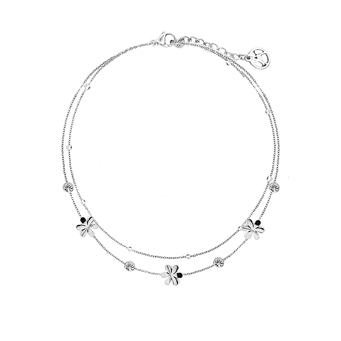 BRACCIALE DOPPIO FILO CON FIORE - JN23688E844