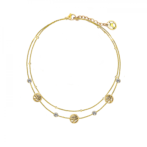 BRACCIALE A DOPPIO FILO CON ALBERO DELLA VITA - JN23688E845