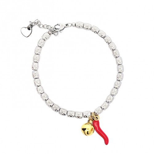 BRACCIALE PEPITA CON CHARMS PORTAFORTUNA - JN2372E561