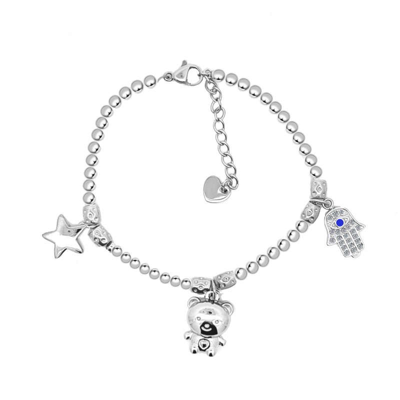 BRACCIALE PEPITA CON CHARMS ORSETTO - JN2384E556