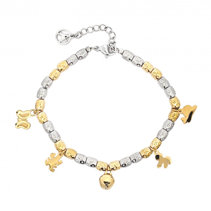 BRACCIALE PEPITA CON CHARMS CAMPANELLO -  JN2396E161