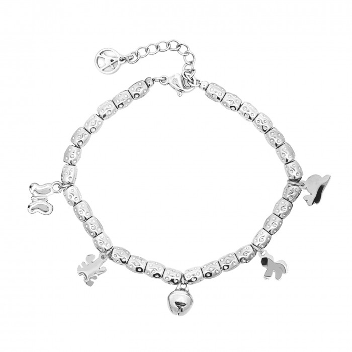 BRACCIALE PEPITA CON CHARMS CAMPANELLO -  JN2396E161