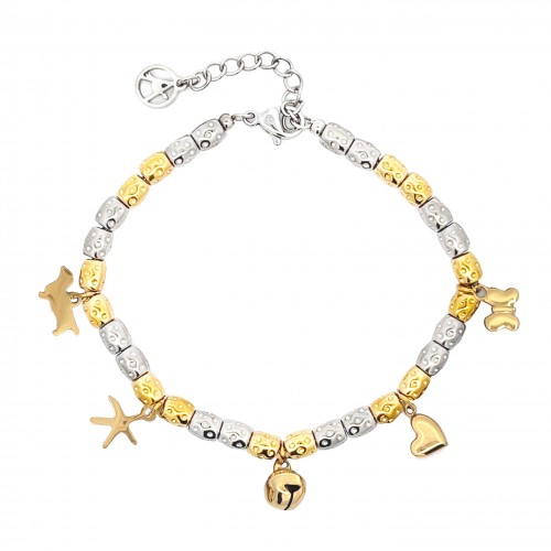 BRACCIALE PEPITA CON CHARMS CAMPANELLO -  JN2396E163