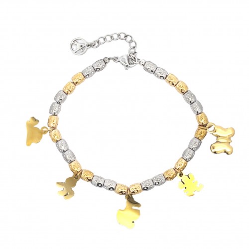 BRACCIALE PEPITA CON CHARMS ANIMALI -  JN2396E165