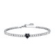 BRACCIALE TENNIS A CUORE LACCIO A MOSCHETTONE REGOLABILE - JN2476A185