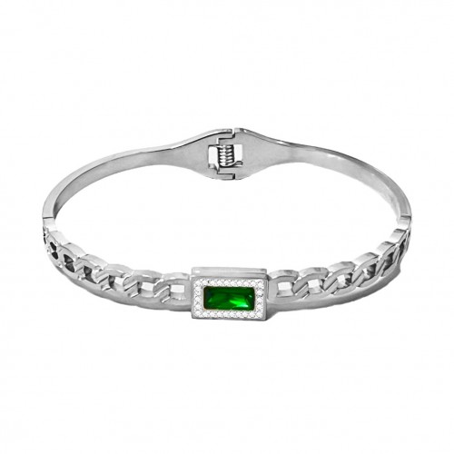 BRACCIALE RIGIDO A MOLLA CON ZIRCONIA - LR21828108C80