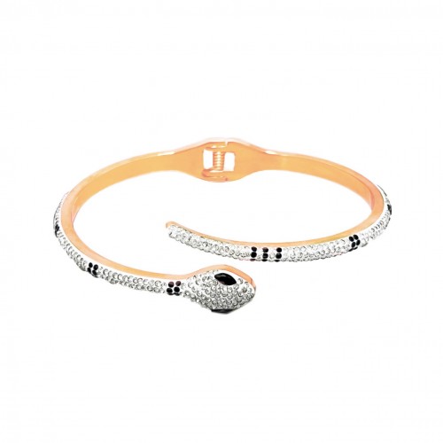 BRACCIALE RIGIDO A MOLLA CON SERPENTE - LR21828124C89