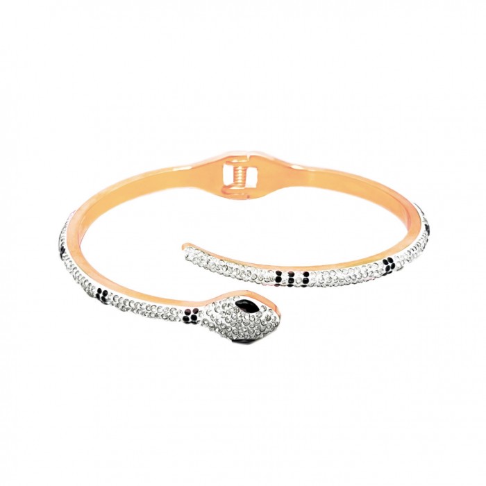 BRACCIALE RIGIDO A MOLLA CON SERPENTE - LR21828124C89