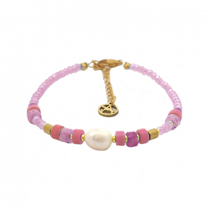 BRACCIALE CON CRISTALLO E PERLA - MNK2336E962